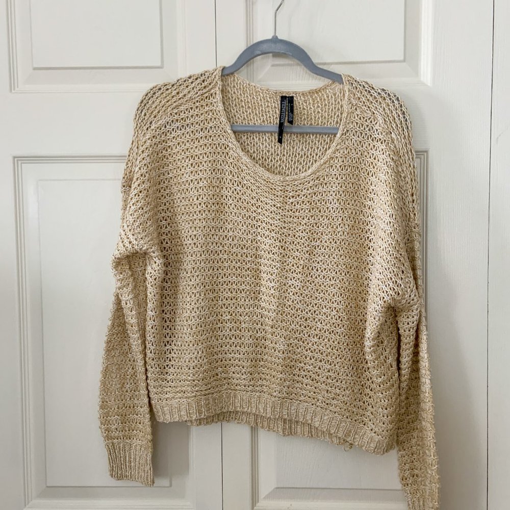 Cream/White Soft Sparkly Sweater